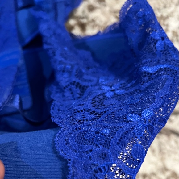 2 NEW Hips & Curves Lace Racerback Wirefree Bralette 18/20 Plus Size 2X 3X Padd - Picture 4 of 11